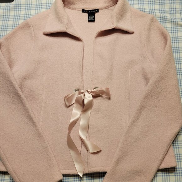 Pale pink wool jacket - Picture 1 of 5